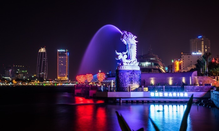 carp statue in Da Nang