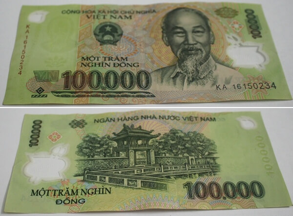 100000 vnd front and back face