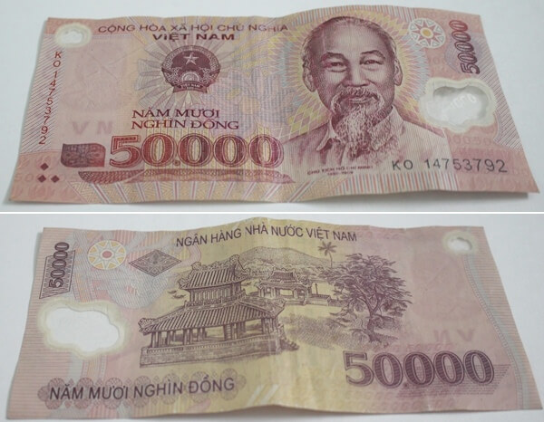 50000 vnd front and back face