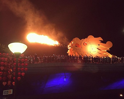 fire dragon in Danang City