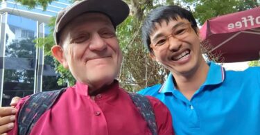 Vietnamese hospitality selfie